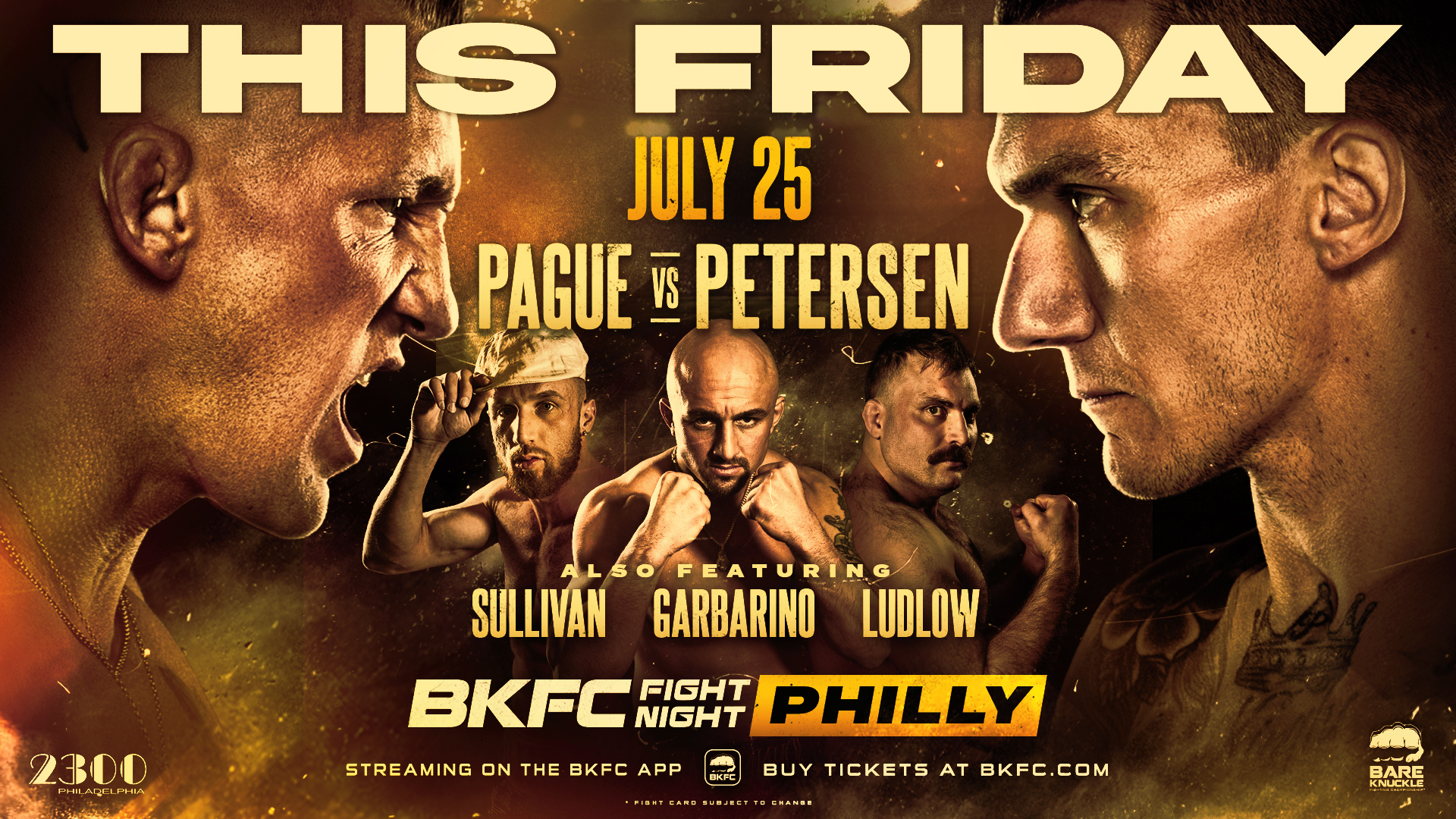 BKFC FIGHT NIGHT PHILLY PAGUE vs PETERSEN