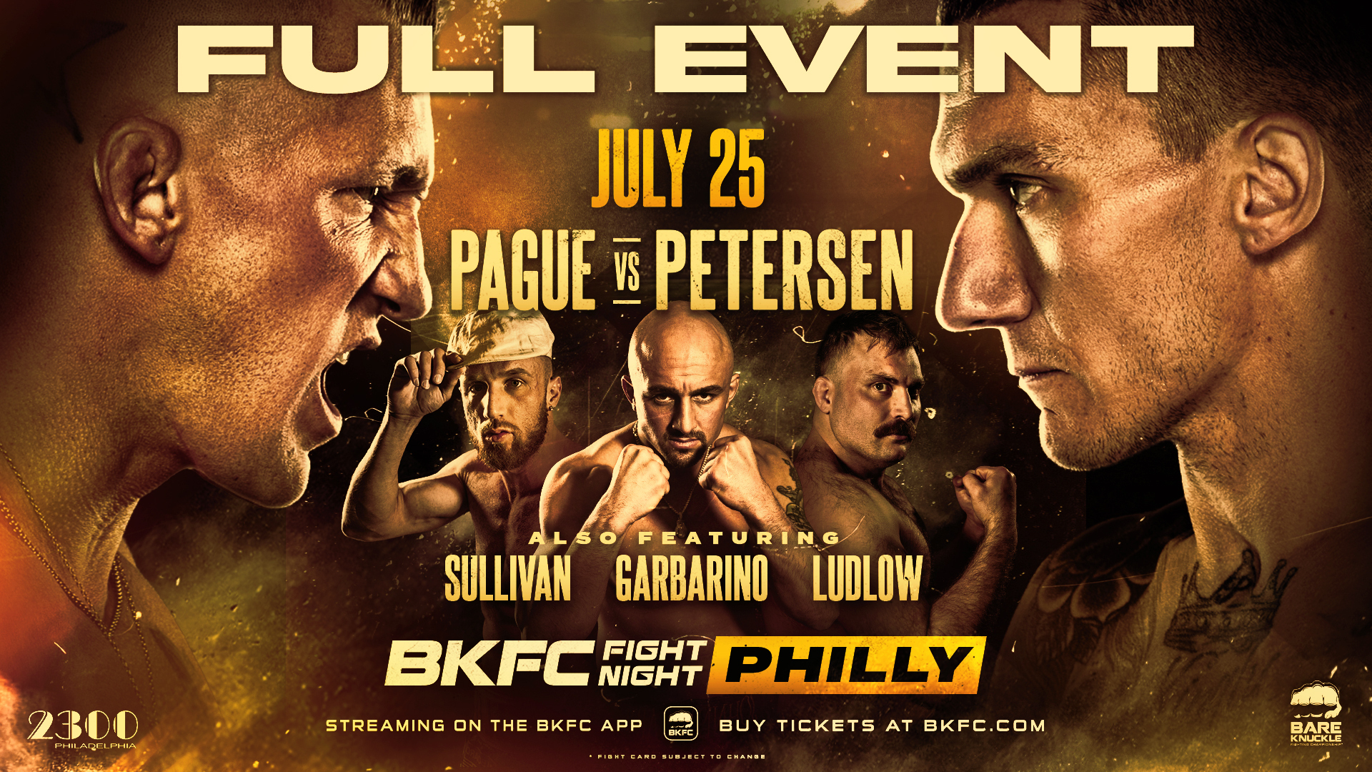 BKFC FIGHT NIGHT PHILLY PAGUE vs PETERSEN