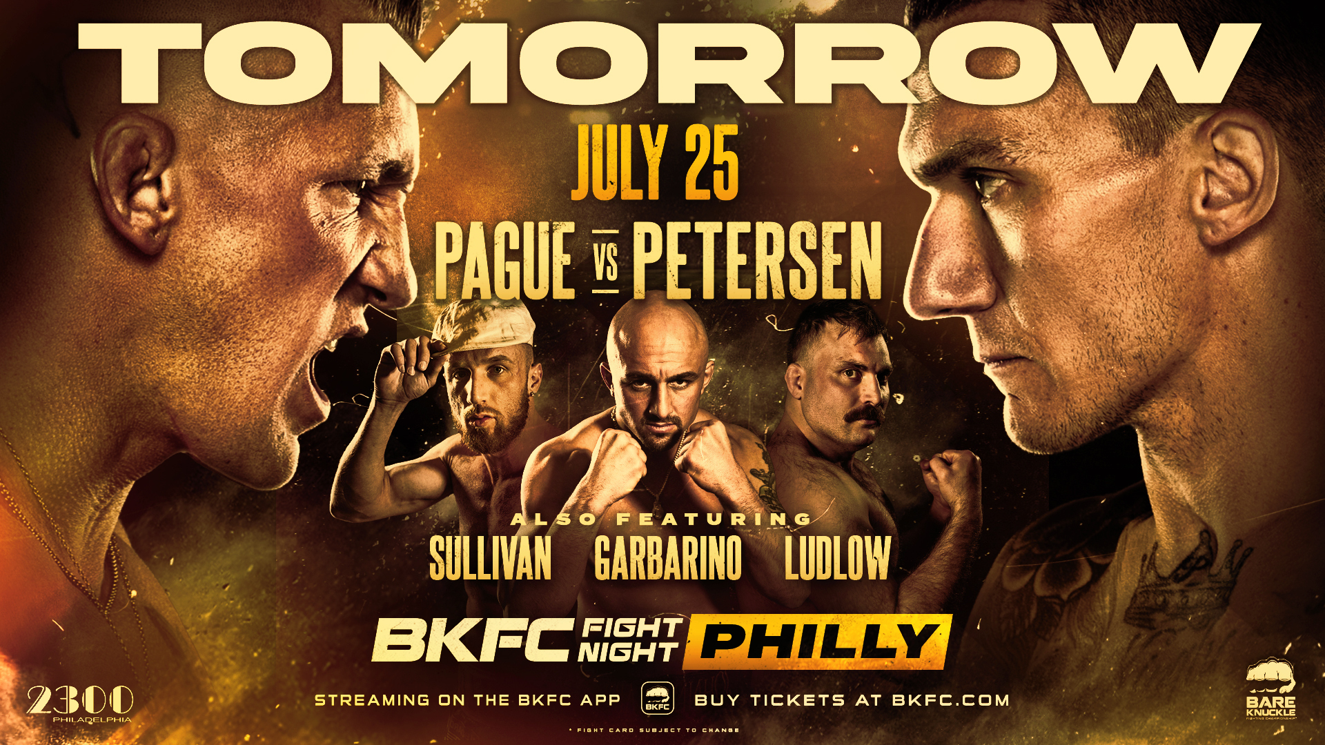 BKFC FIGHT NIGHT PHILLY PAGUE vs PETERSEN