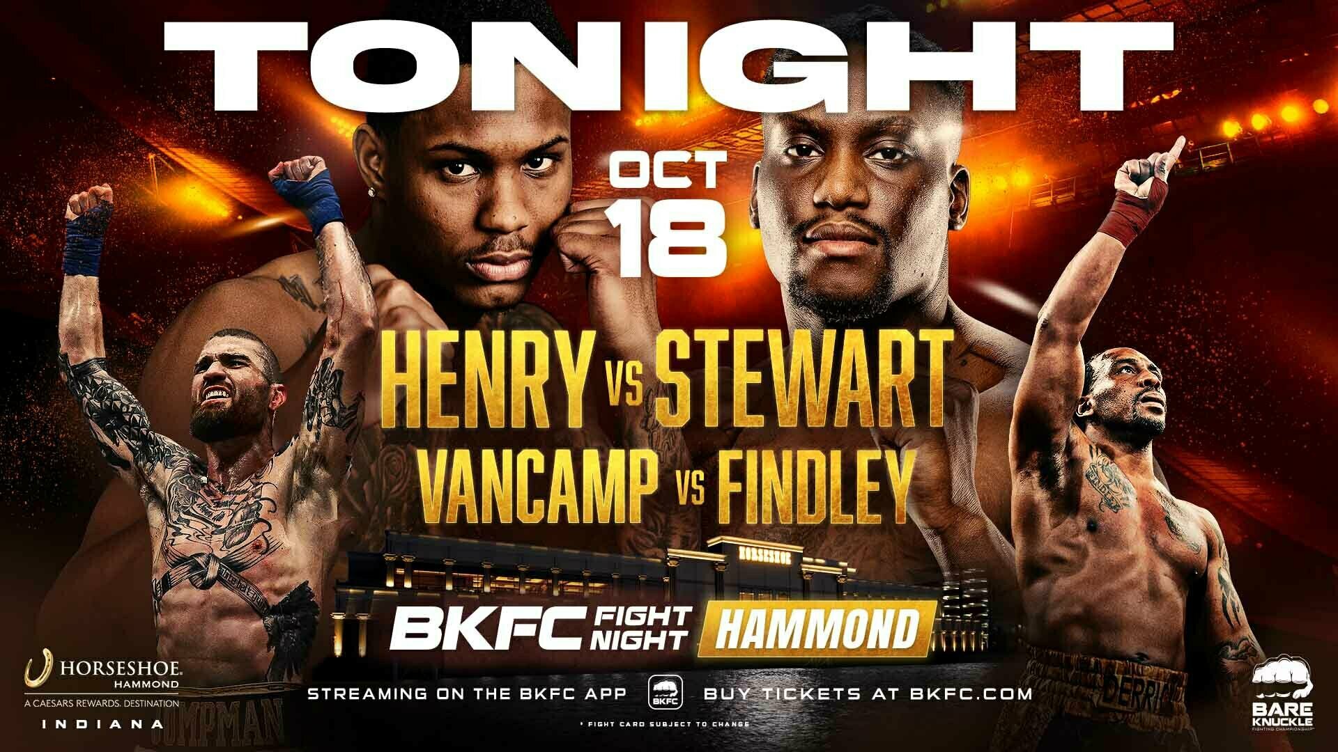 BKFC FIGHT NIGHT HAMMOND HENRY vs STEWART