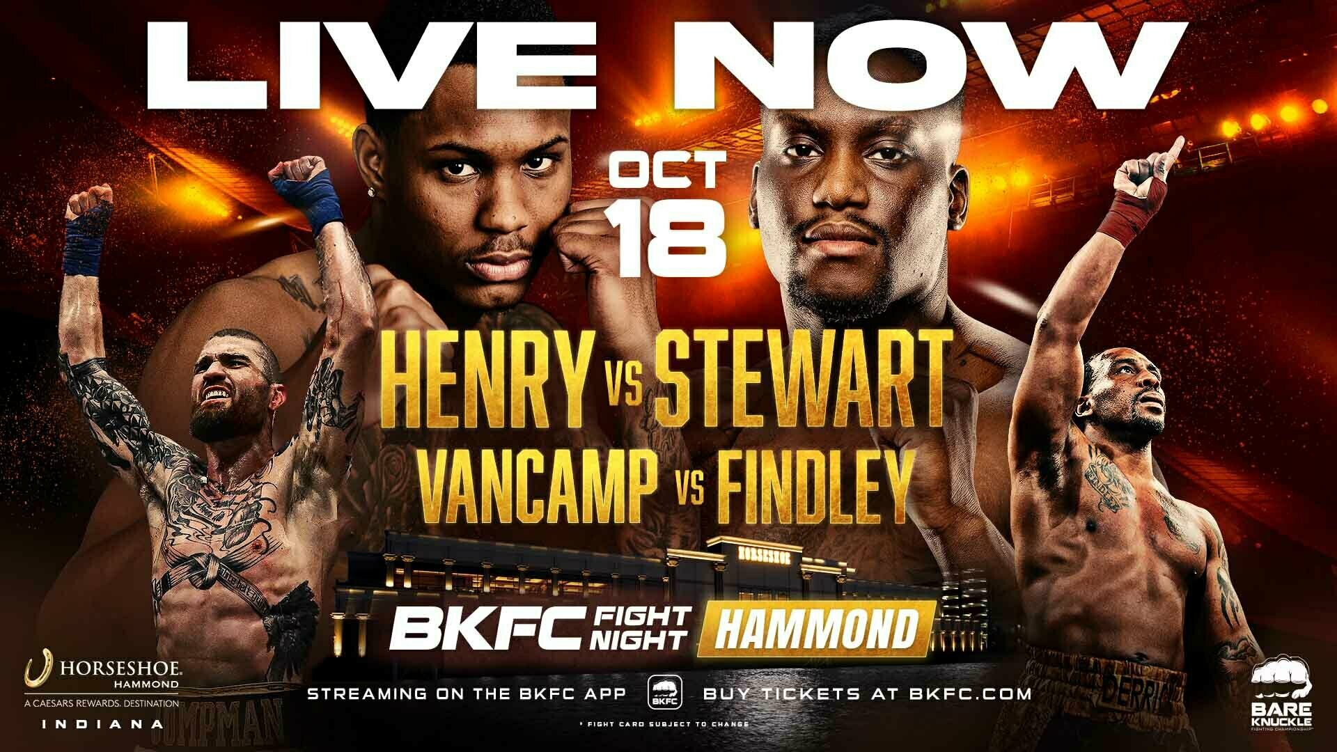 BKFC FIGHT NIGHT HAMMOND HENRY vs STEWART
