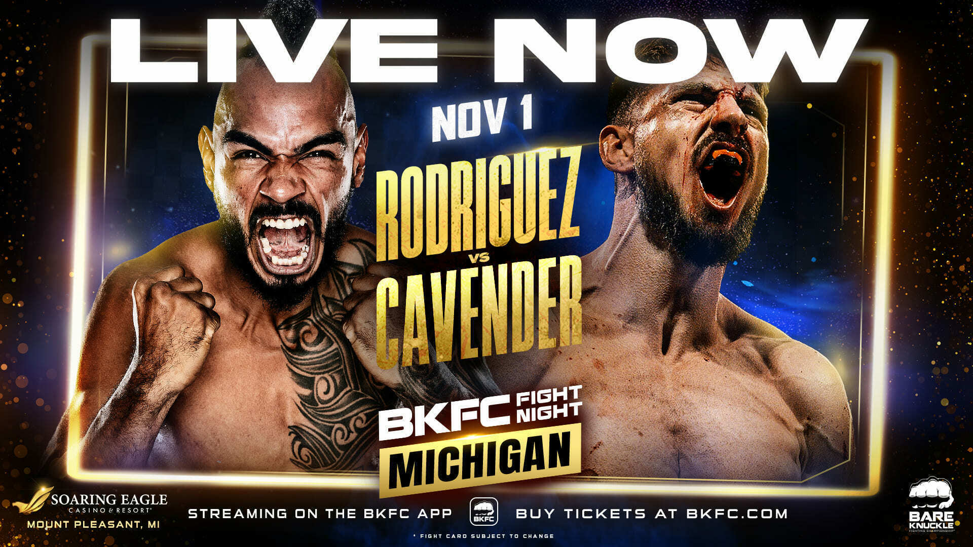 BKFC FIGHT NIGHT MICHIGAN RODRIGUEZ vs CAVENDER