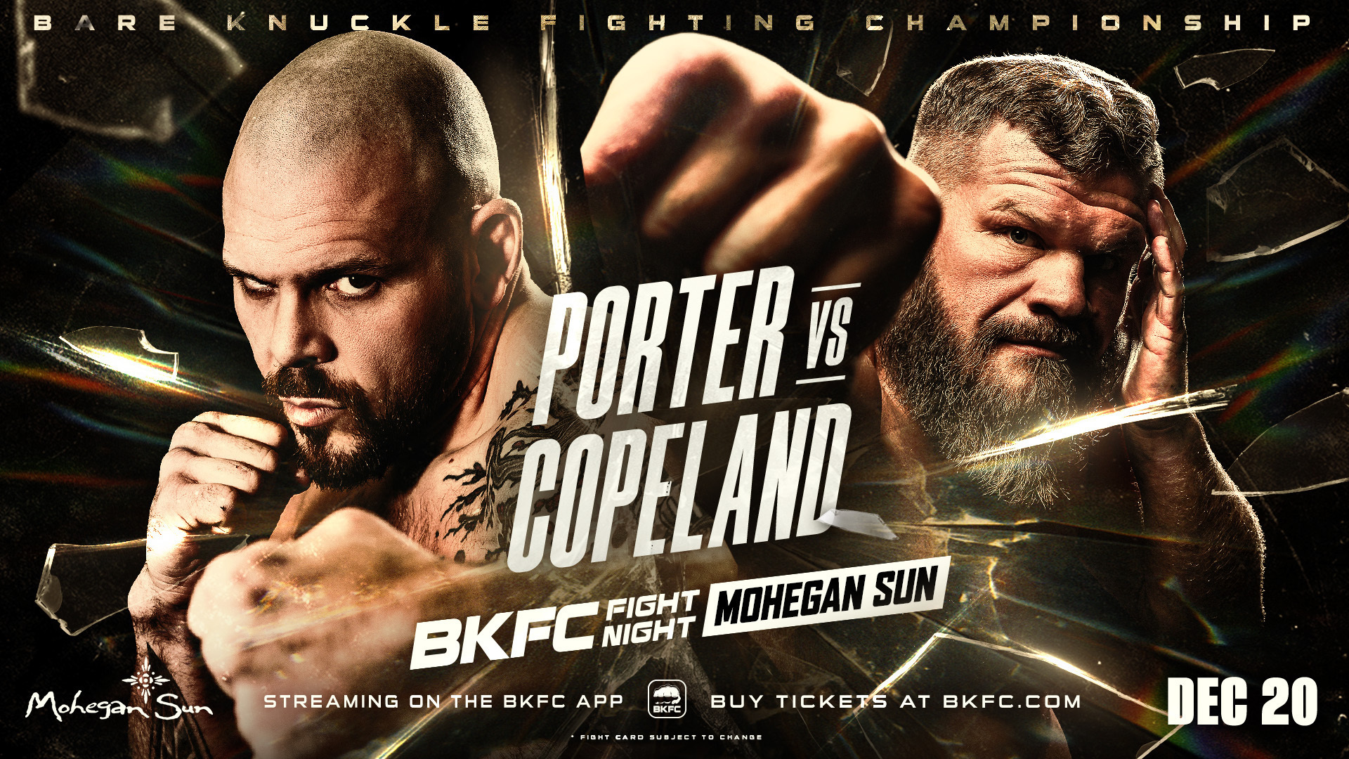BKFC FIGHT NIGHT MOHEGAN SUN PORTER vs COPELAND