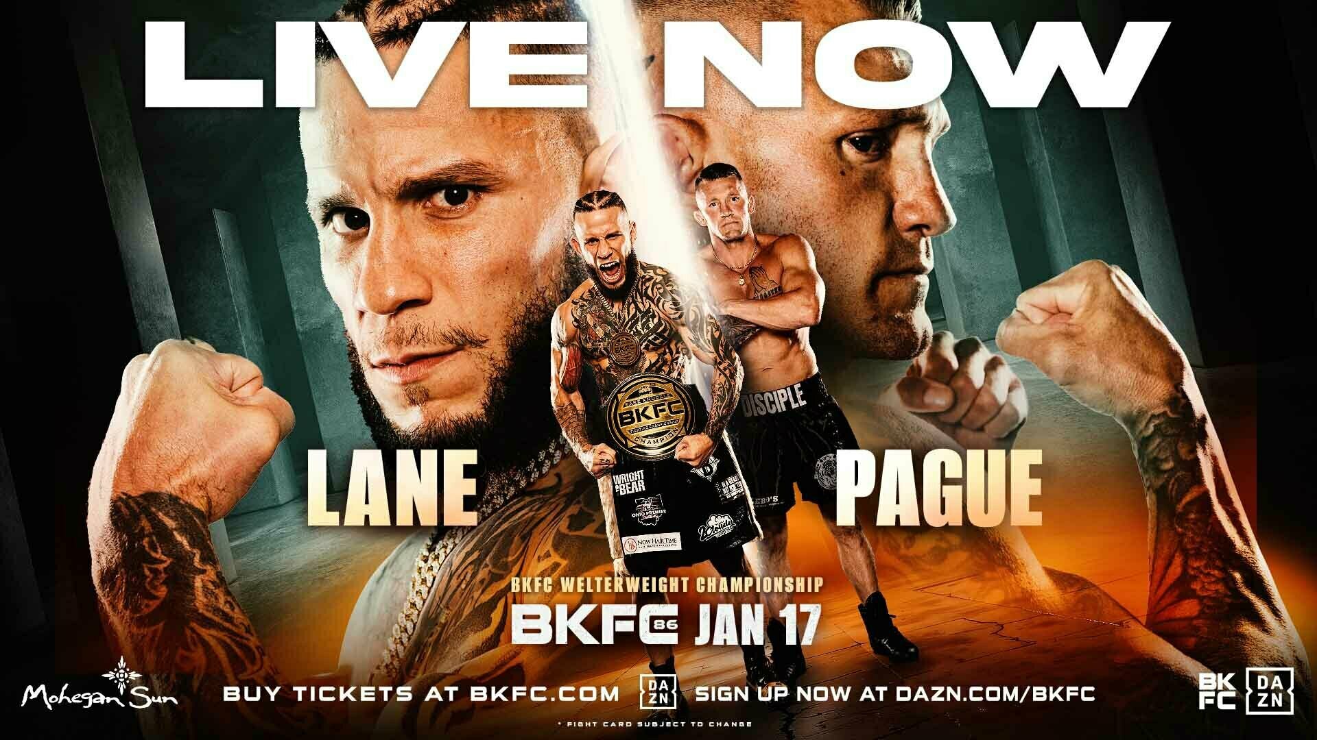 BKFC 86 MOHEGAN SUN LANE vs PAGUE